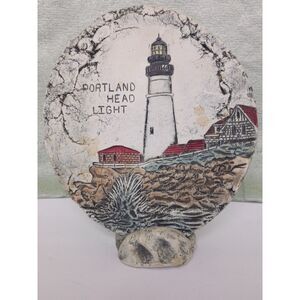 Vintage Shapes of Clay Portland Heat Lighthouse by Stan Langtwait Wall Plaque
